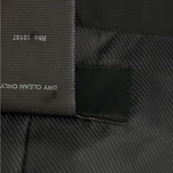 Aqua Womens Black 3/4 Sleeve Blazer Single Button Wool Blend Jacket Size Small - Picture 7 of 11